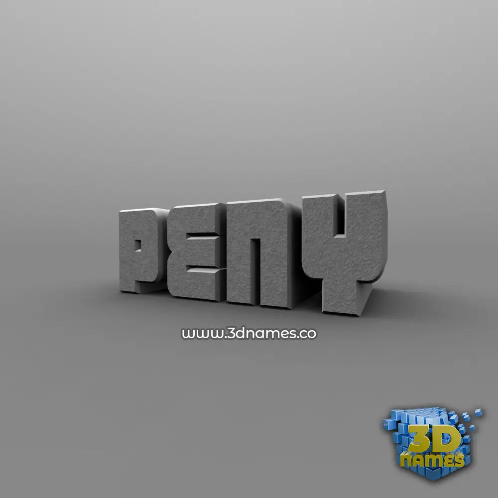 peny in Solid Grey style - 3D name wallpaper