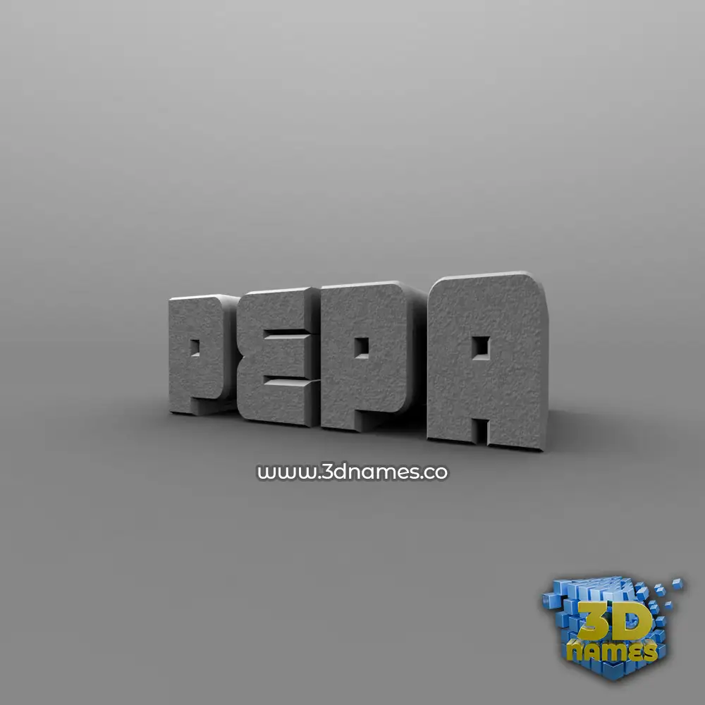 pepa in Solid Grey style - 3D name wallpaper