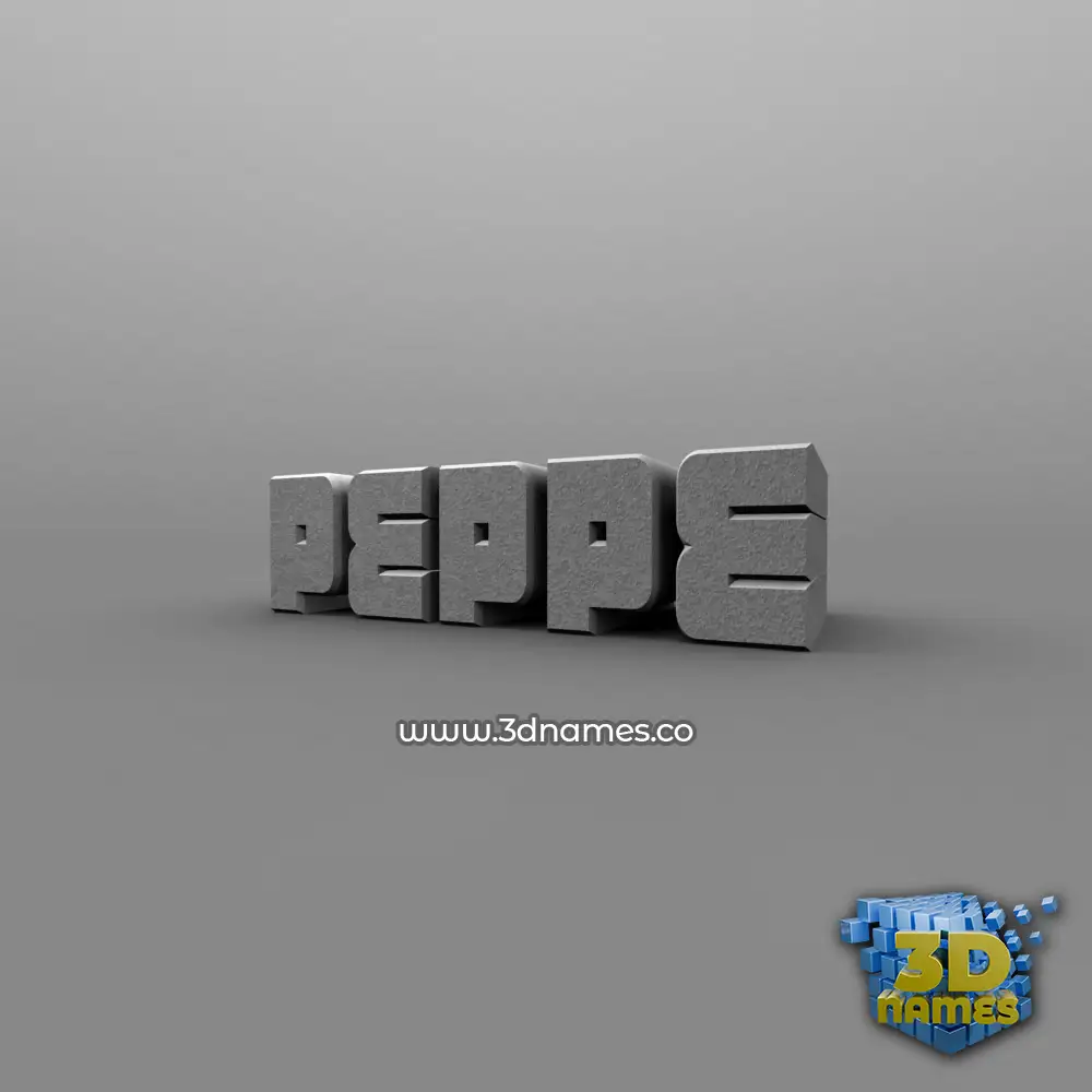 peppe in Solid Grey style - 3D name wallpaper