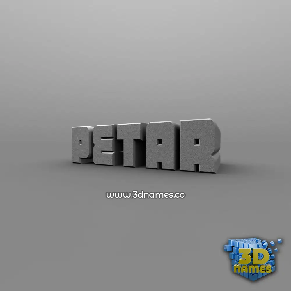 petar in Solid Grey style - 3D name wallpaper