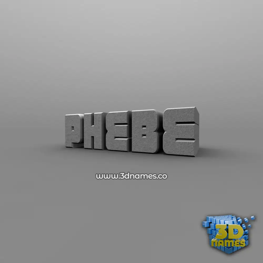 phebe in Solid Grey style - 3D name wallpaper
