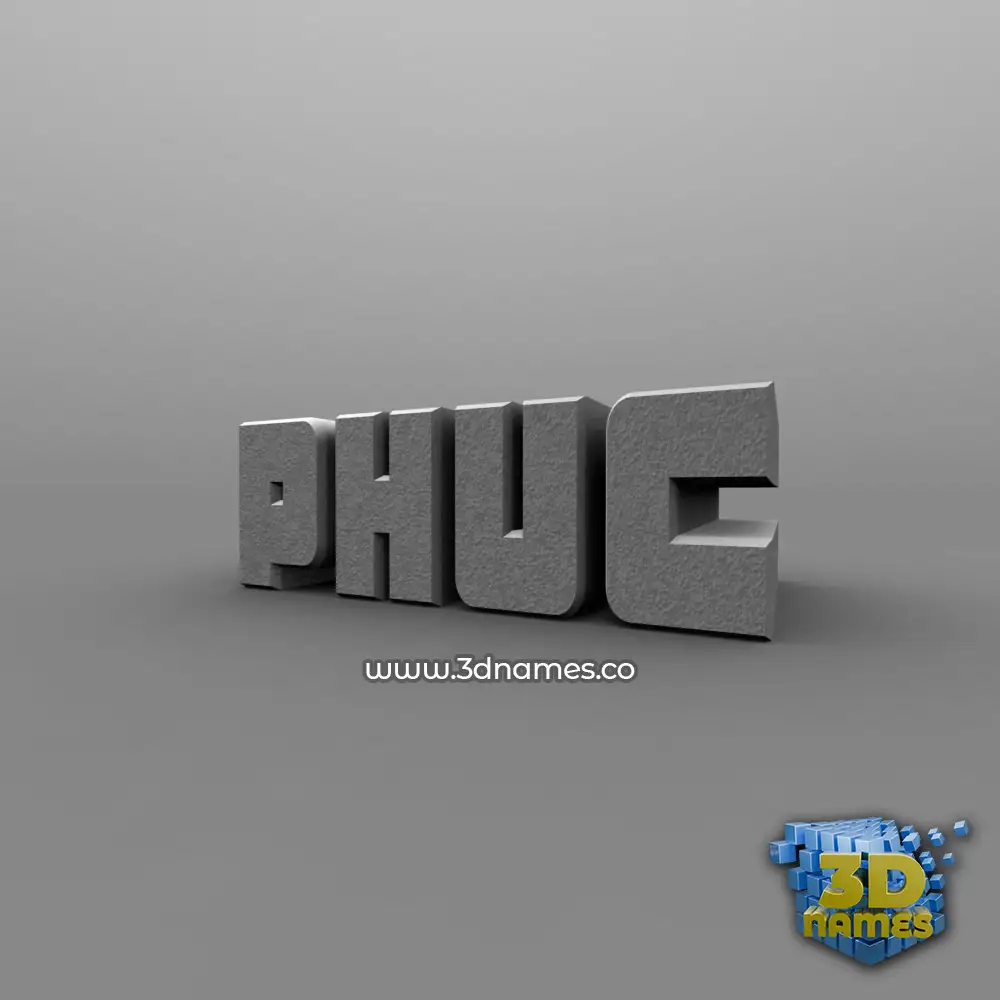 phuc in Solid Grey style - 3D name wallpaper