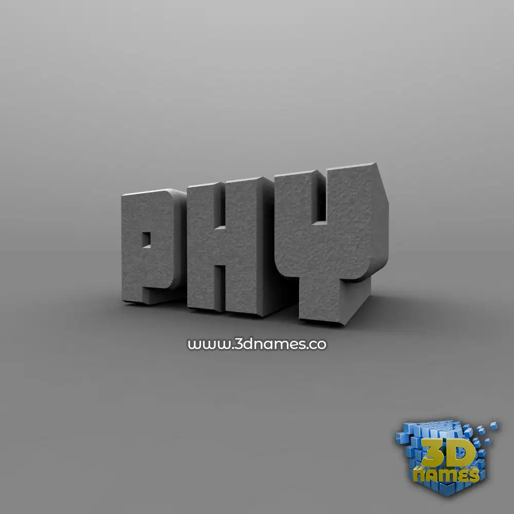 phy in Solid Grey style - 3D name wallpaper