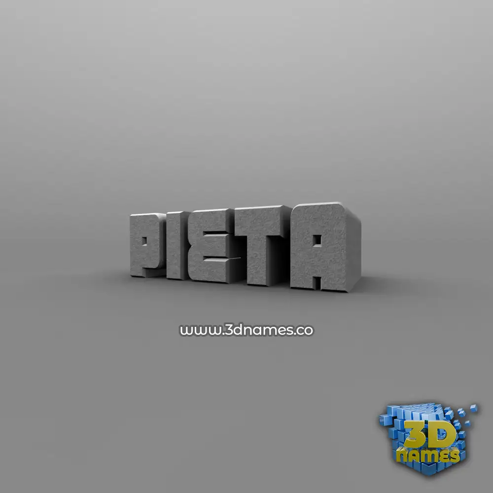 pieta in Solid Grey style - 3D name wallpaper