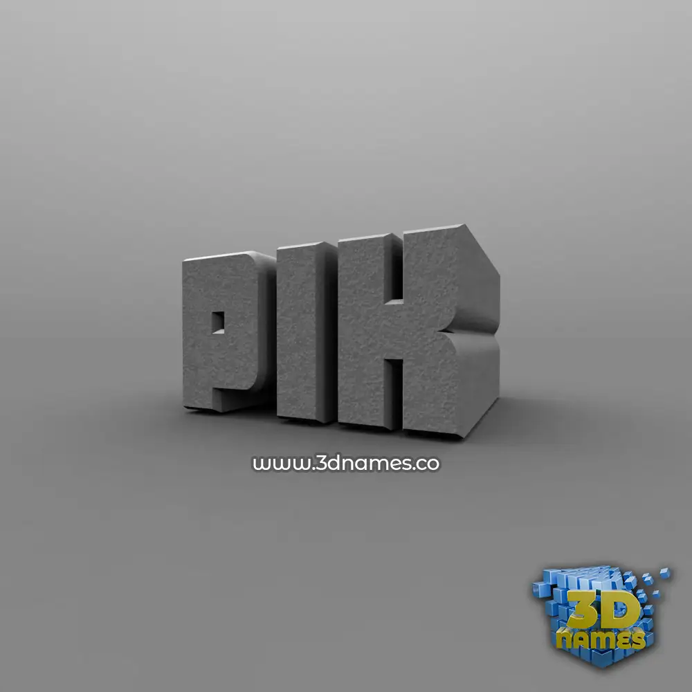 pik in Solid Grey style - 3D name wallpaper
