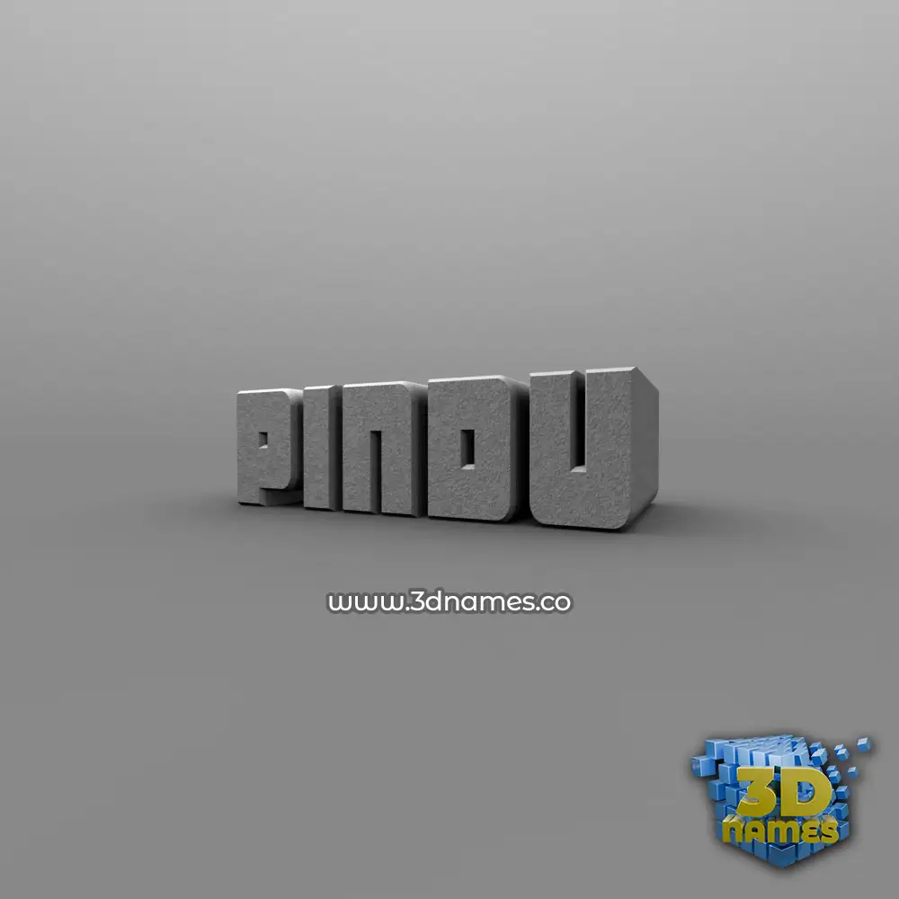 pindu in Solid Grey style - 3D name wallpaper