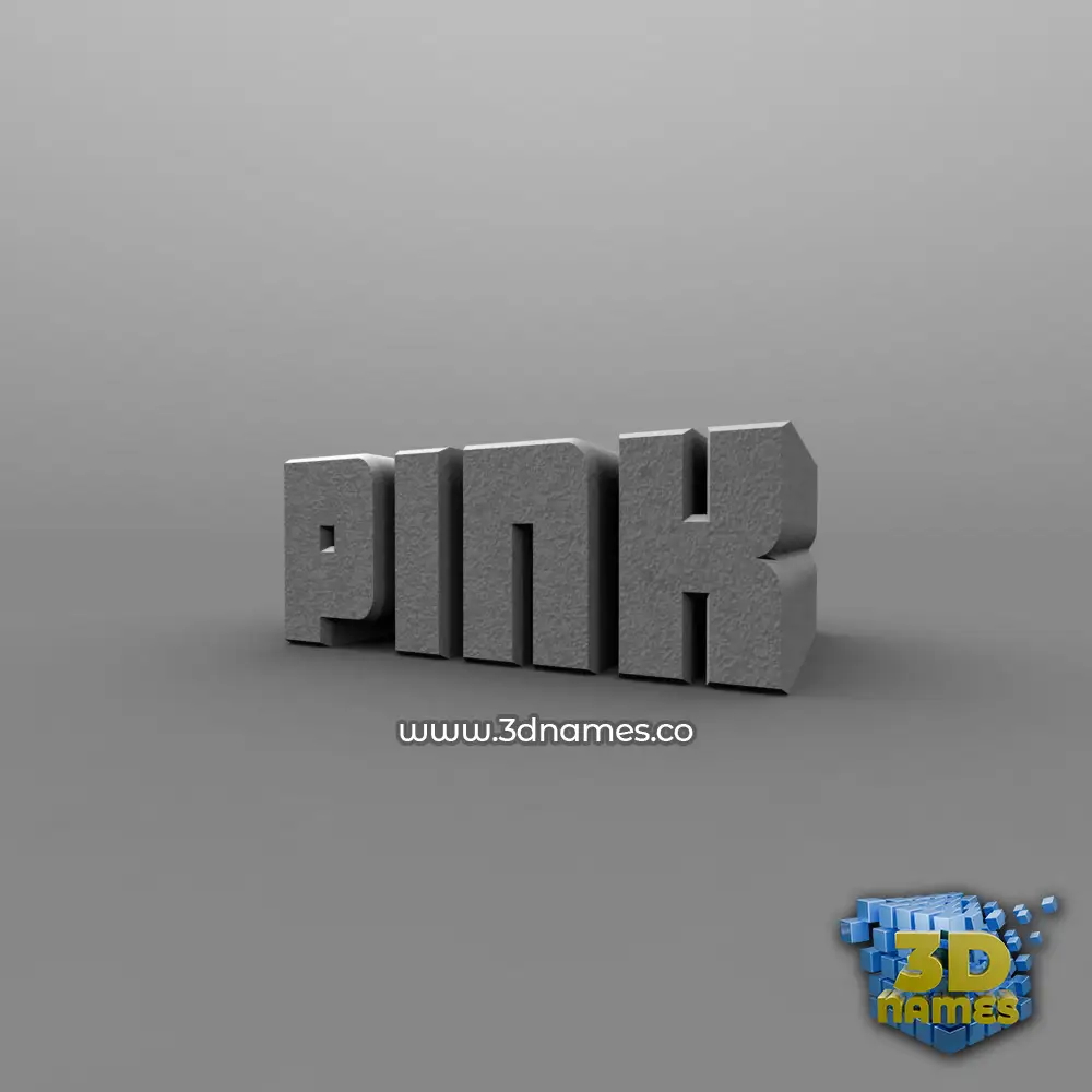 pink in Solid Grey style - 3D name wallpaper