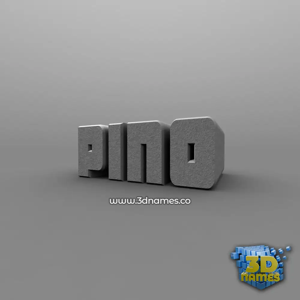 pino in Solid Grey style - 3D name wallpaper