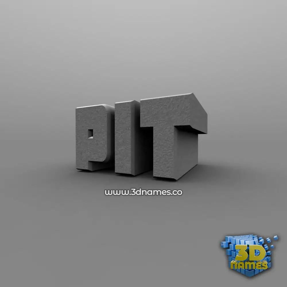 pit in Solid Grey style - 3D name wallpaper