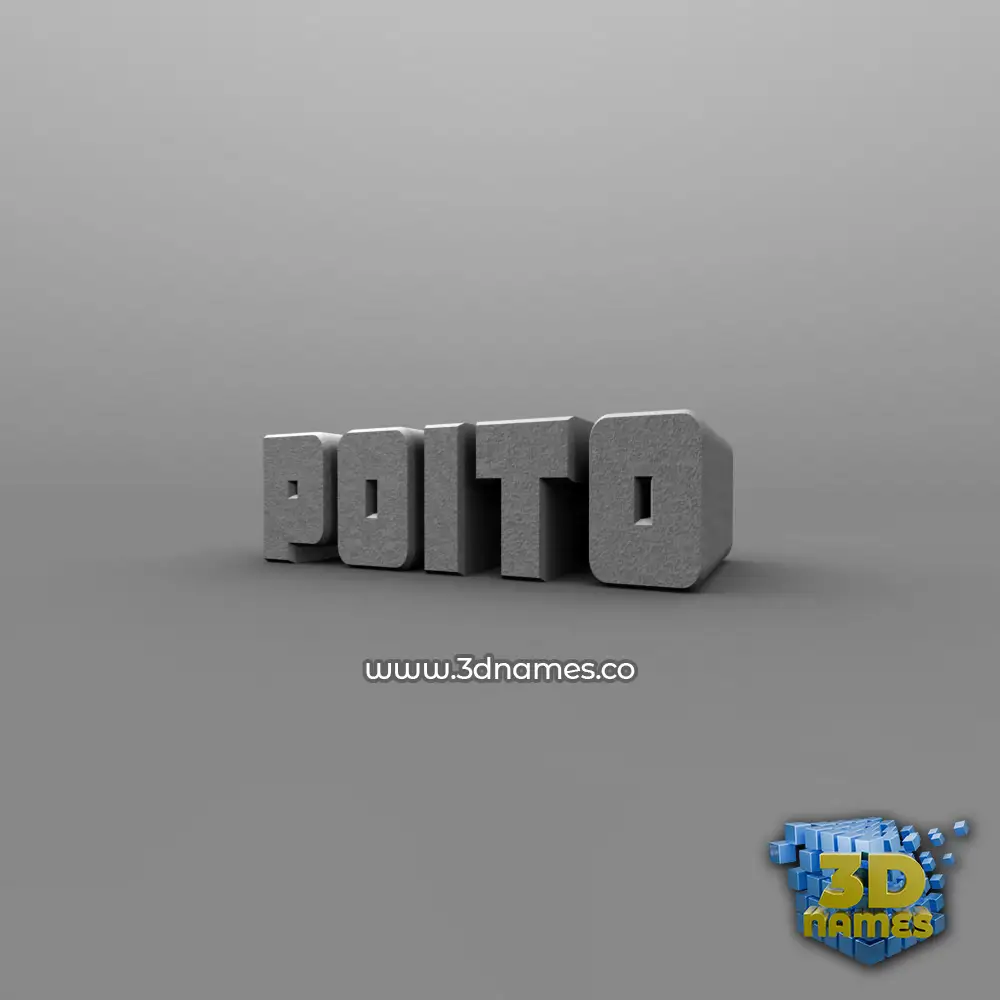 poito in Solid Grey style - 3D name wallpaper