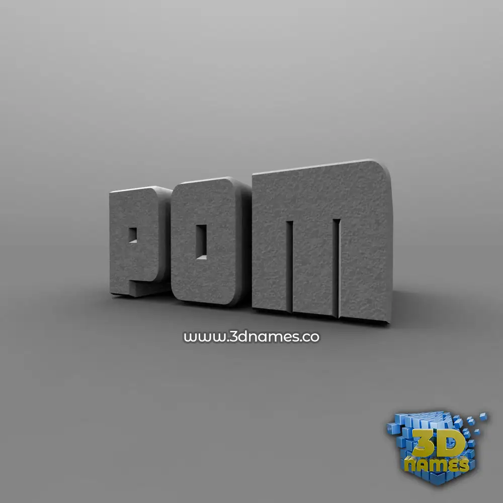 pom in Solid Grey style - 3D name wallpaper