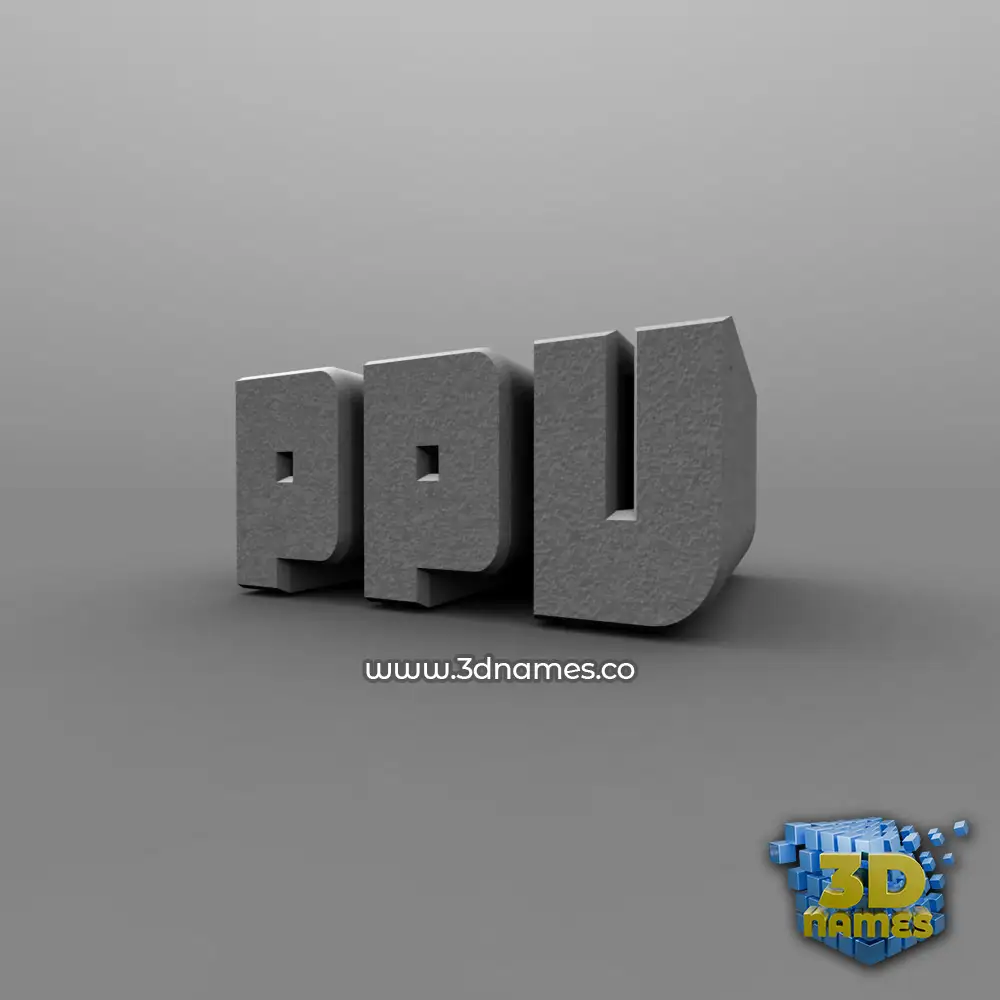 ppv in Solid Grey style - 3D name wallpaper