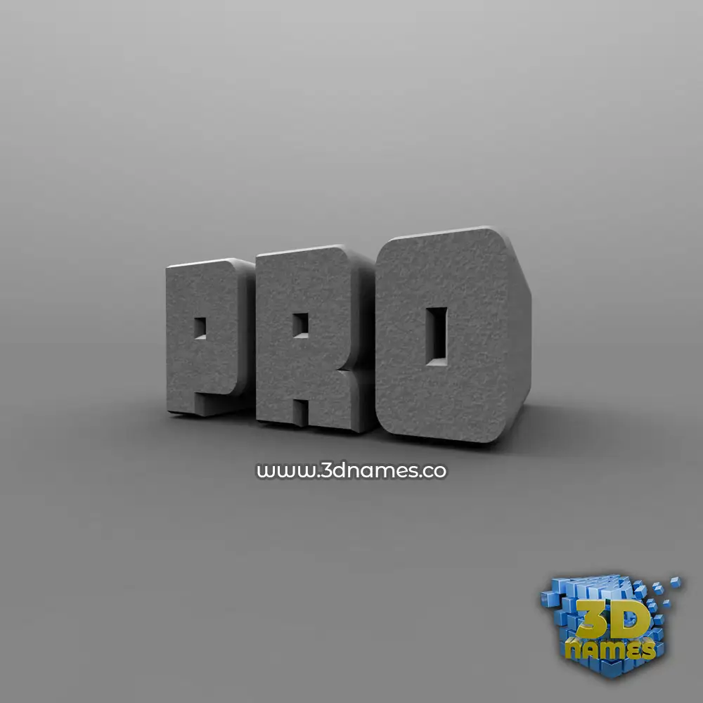 pro in Solid Grey style - 3D name wallpaper