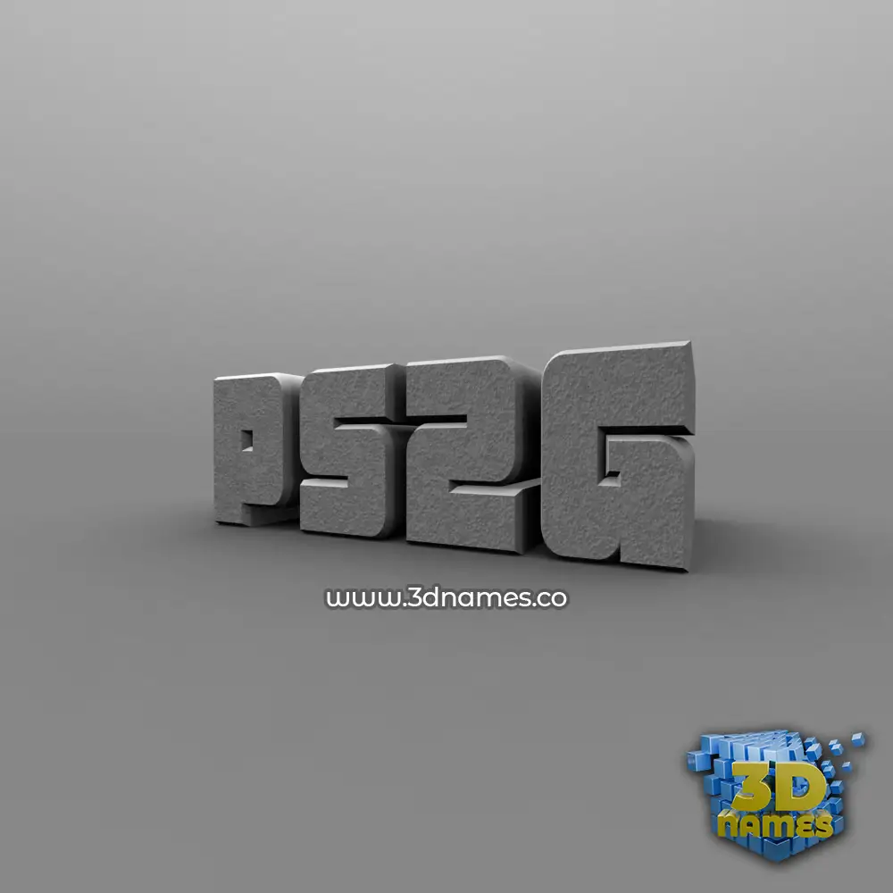 ps2g in Solid Grey style - 3D name wallpaper