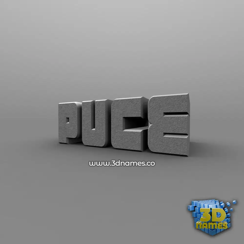 puce in Solid Grey style - 3D name wallpaper