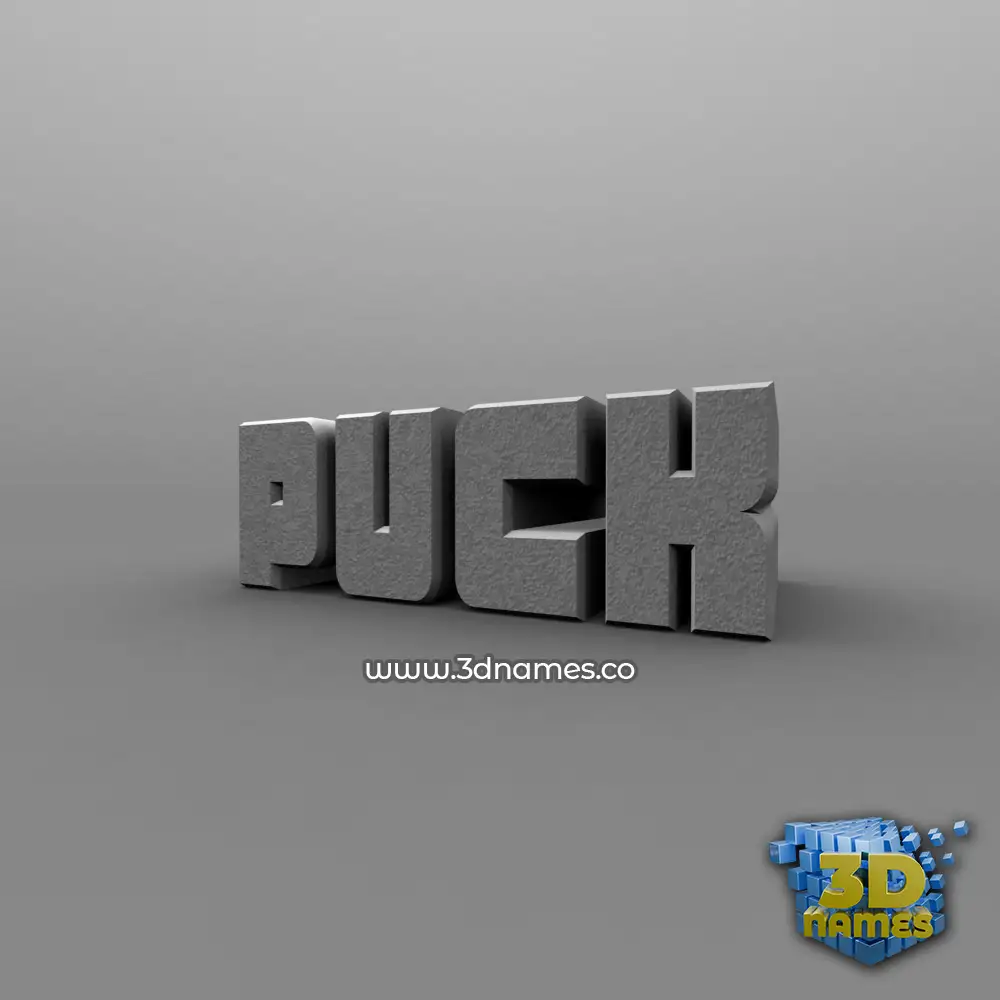 puck in Solid Grey style - 3D name wallpaper