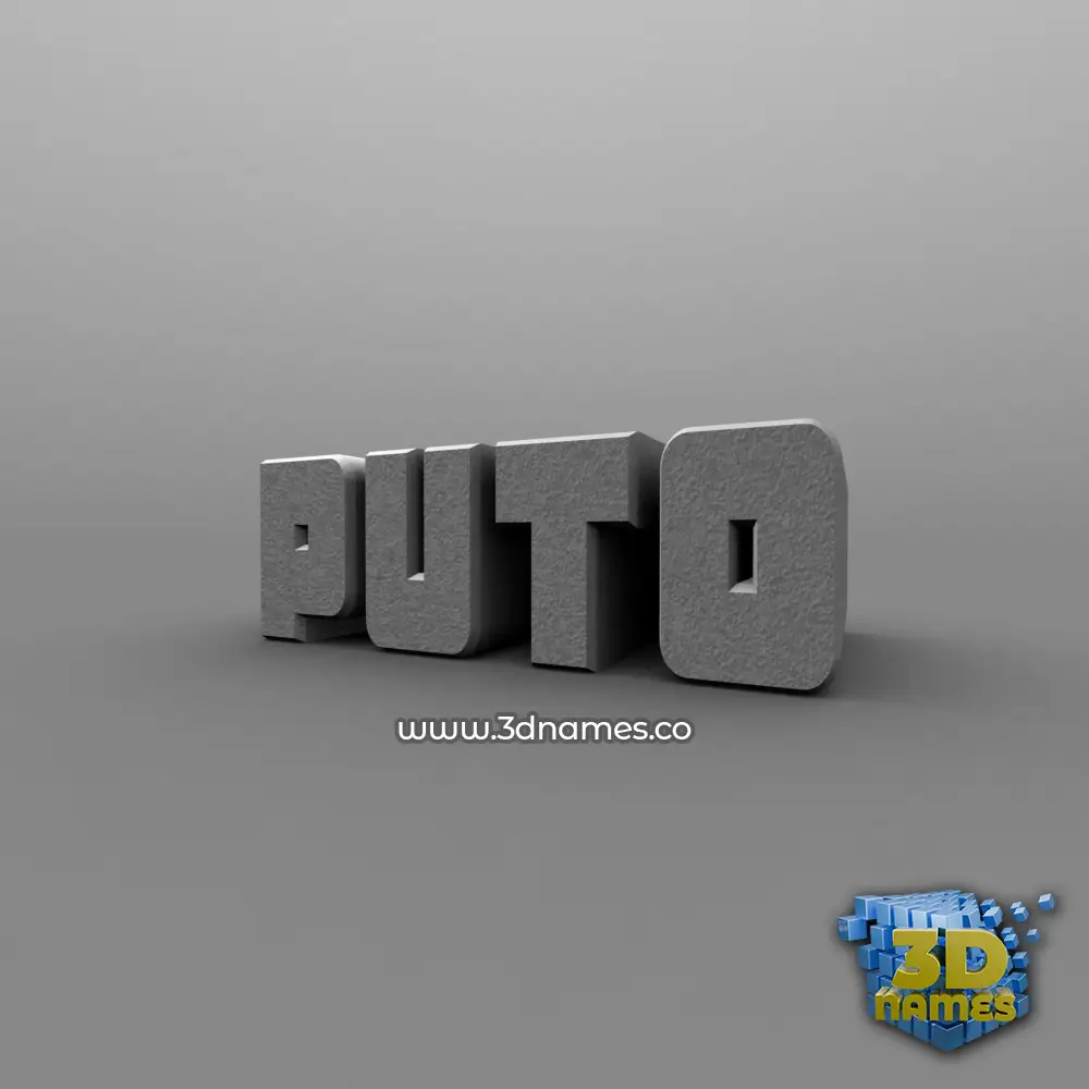 puto in Solid Grey style - 3D name wallpaper