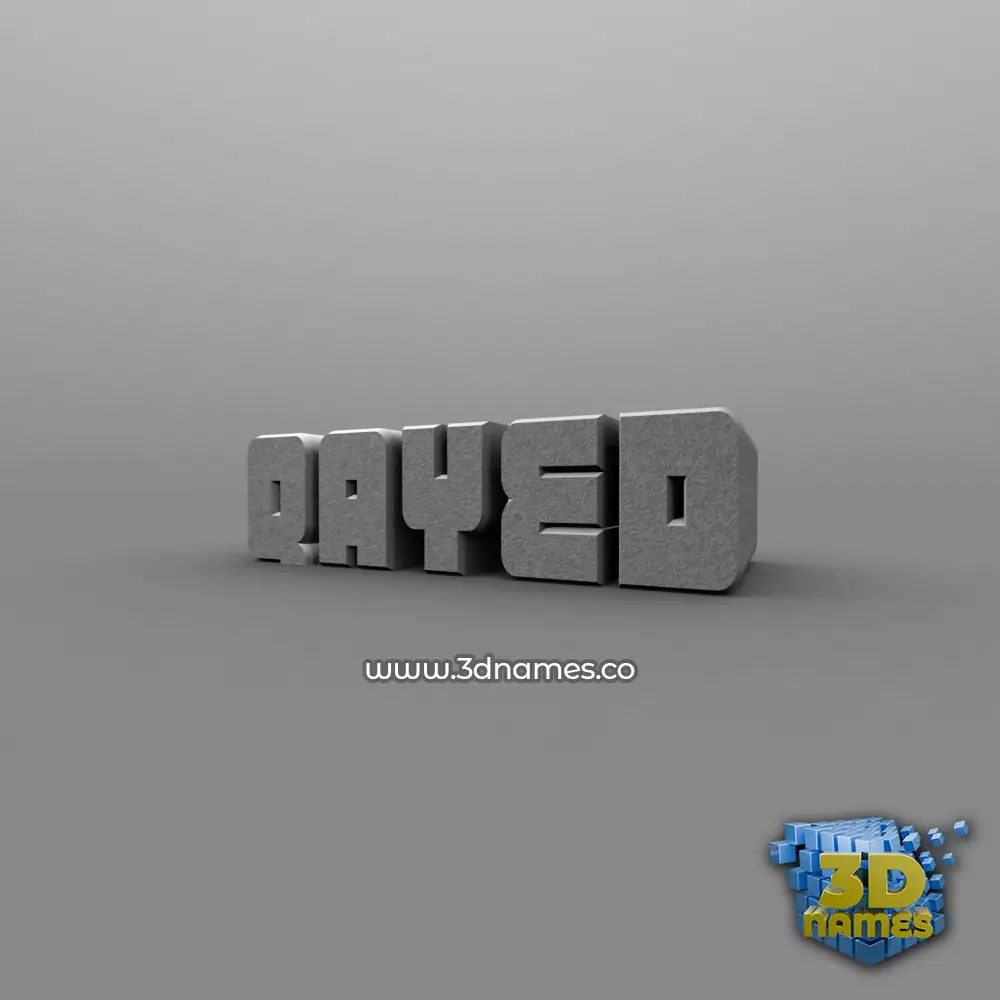 qayed in Solid Grey style - 3D name wallpaper