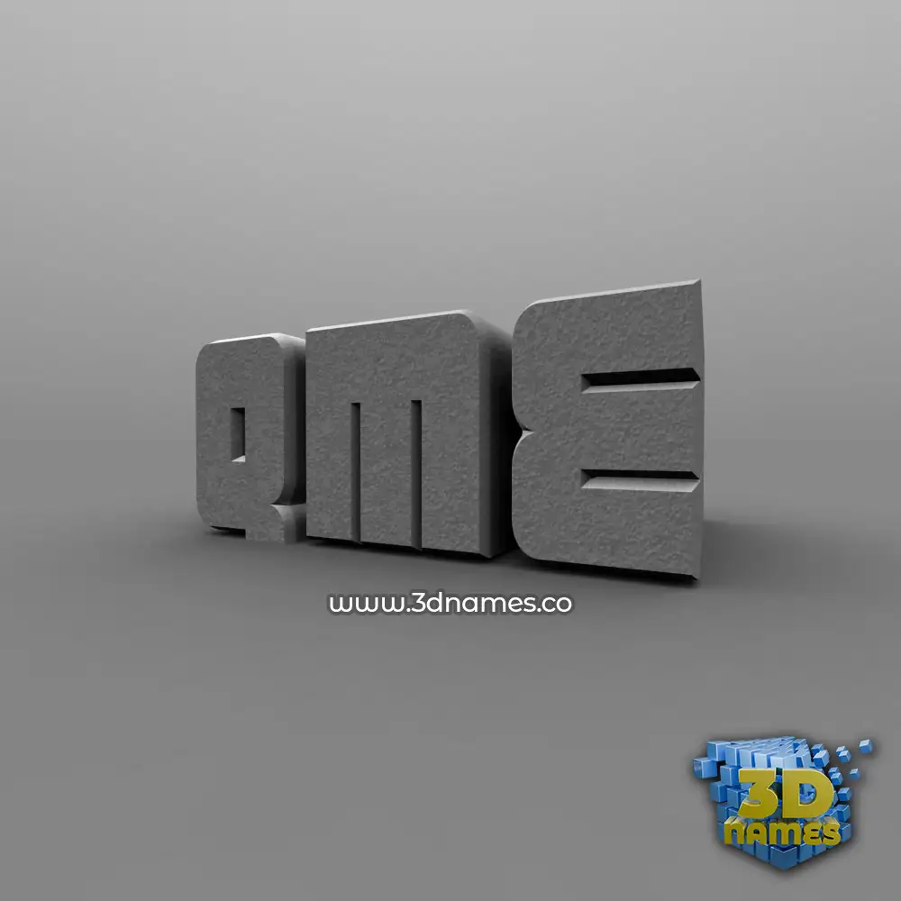 qme in Solid Grey style - 3D name wallpaper