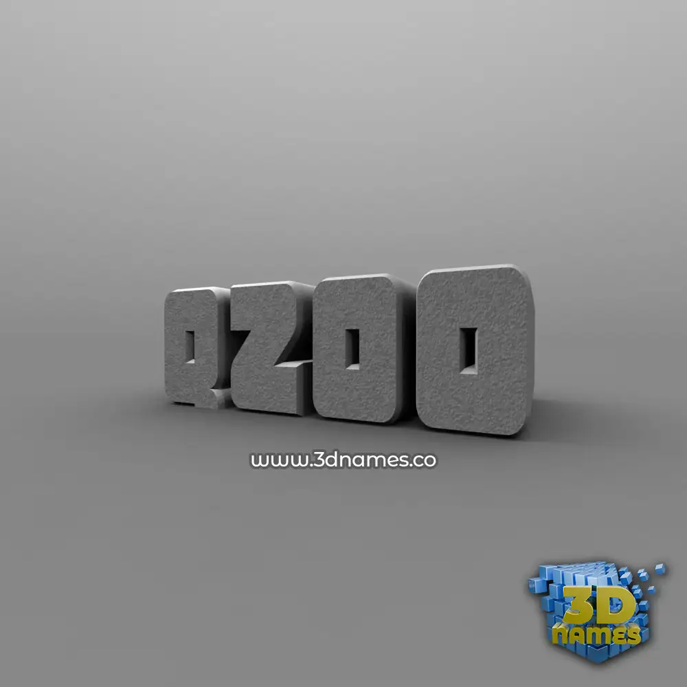 qzoo in Solid Grey style - 3D name wallpaper