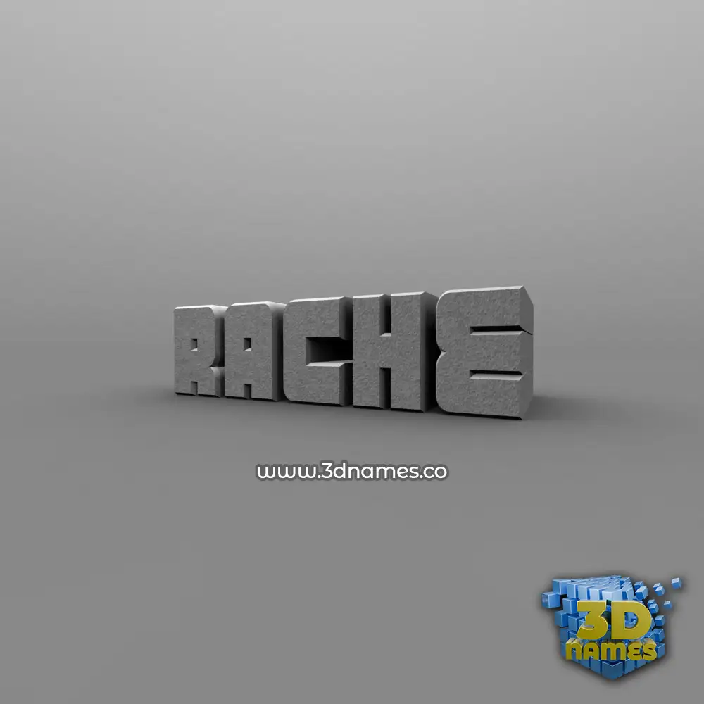 rache in Solid Grey style - 3D name wallpaper