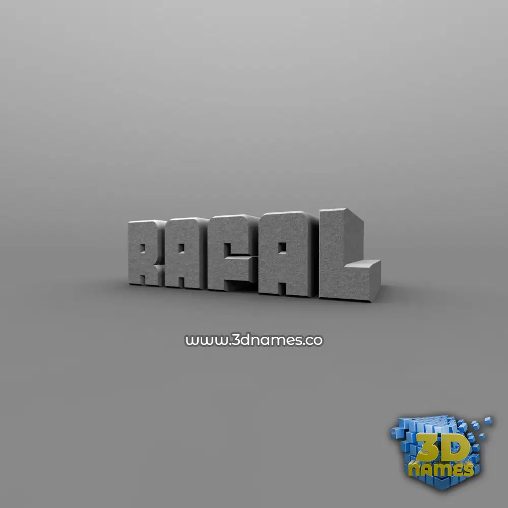rafal in Solid Grey style - 3D name wallpaper
