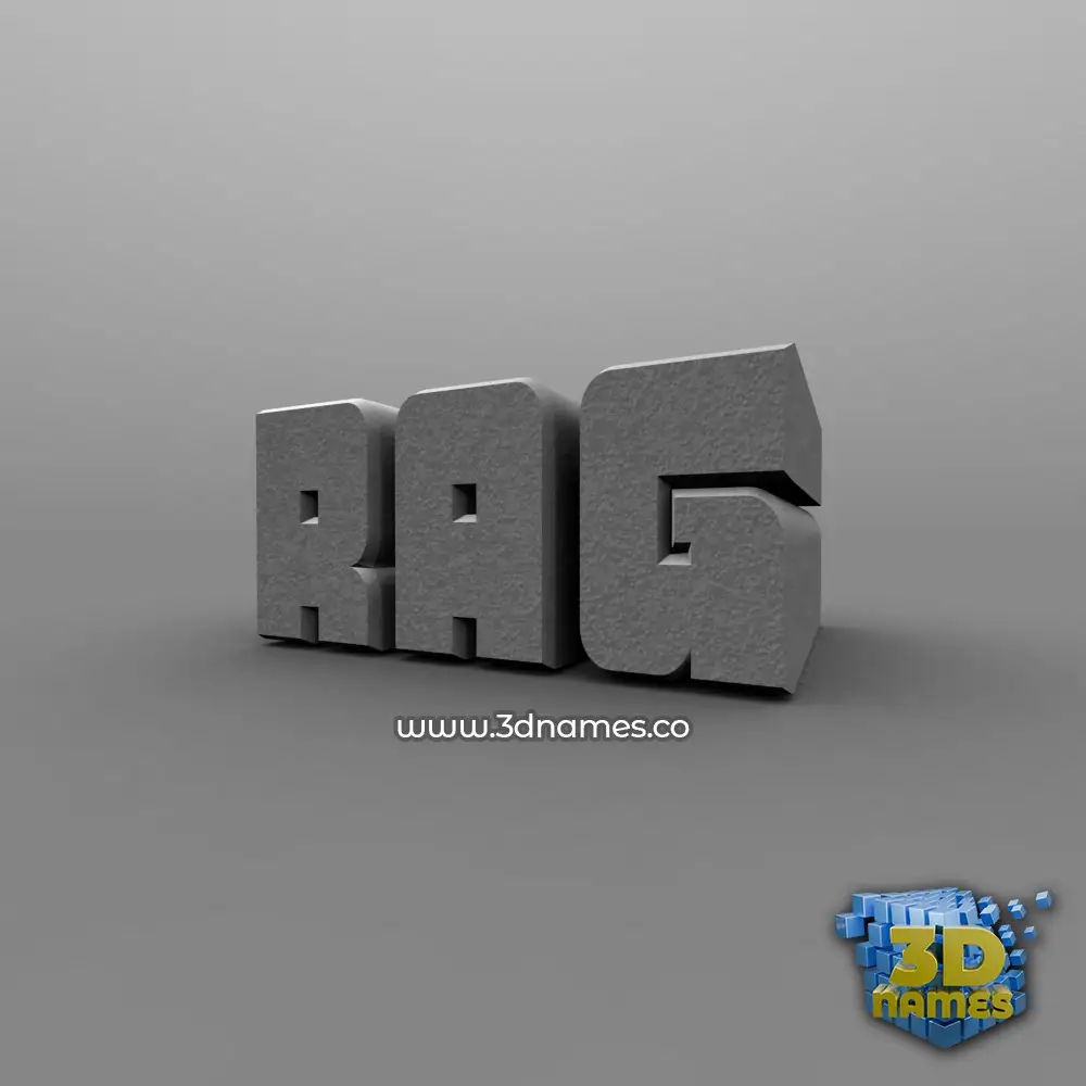 rag in Solid Grey style - 3D name wallpaper