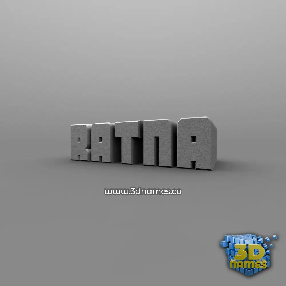 ratna in Solid Grey style - 3D name wallpaper