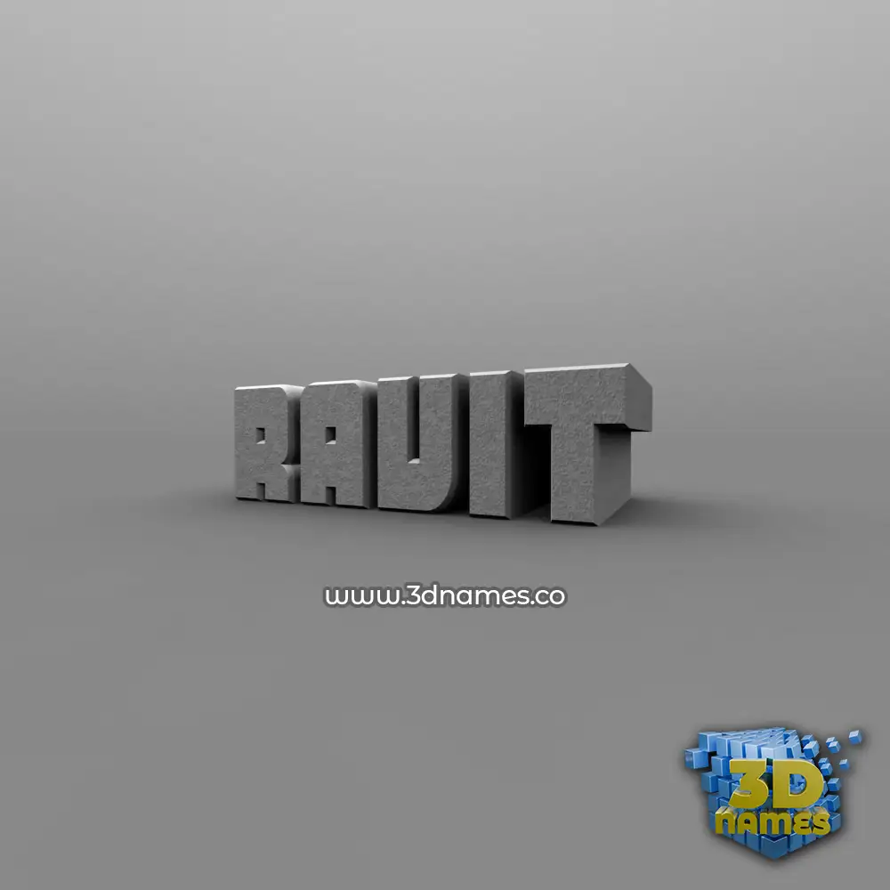 ravit in Solid Grey style - 3D name wallpaper