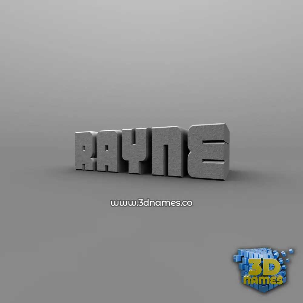 rayne in Solid Grey style - 3D name wallpaper