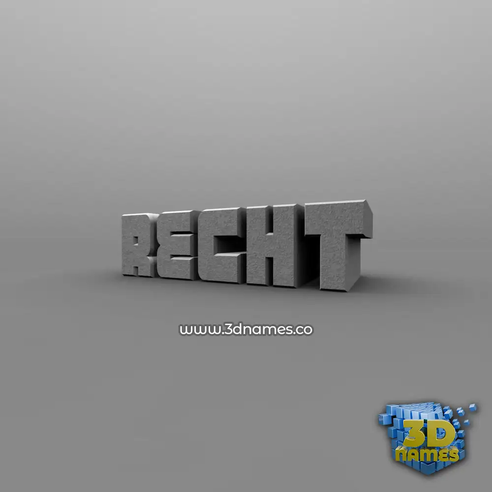 recht in Solid Grey style - 3D name wallpaper