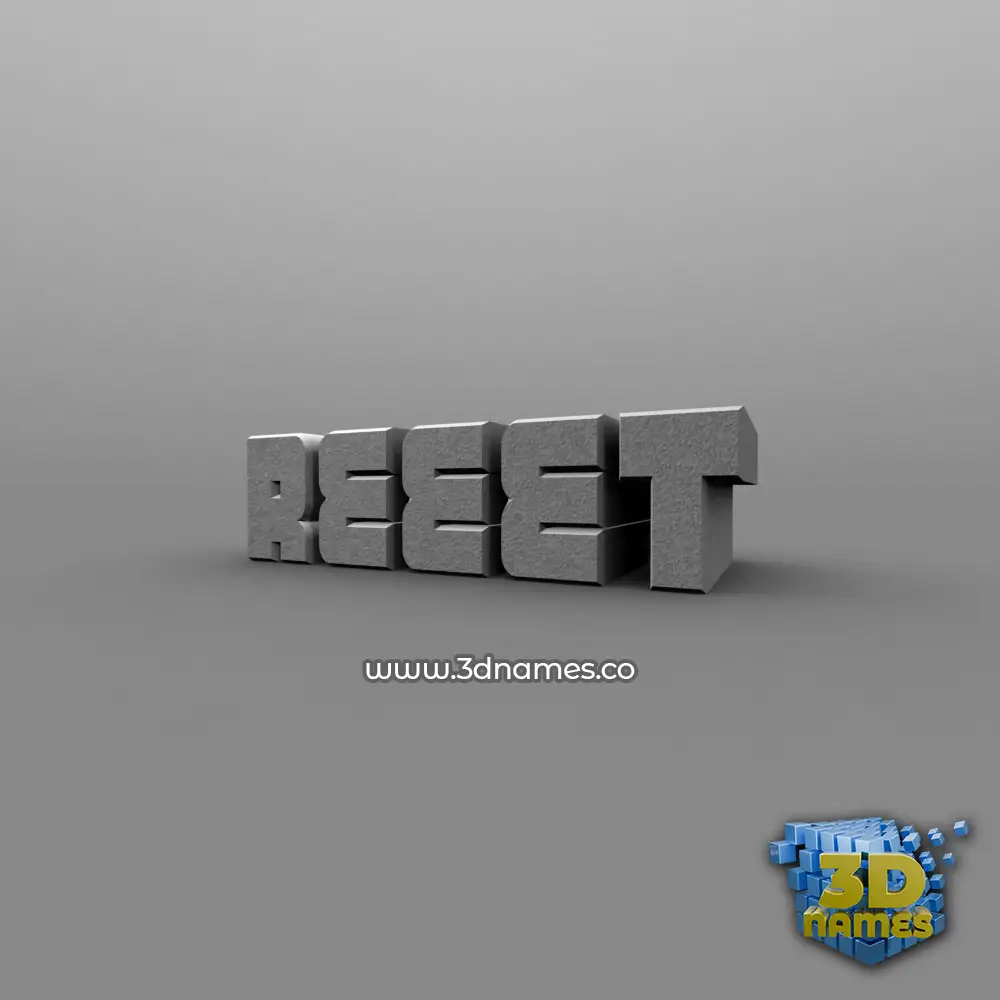 reeet in Solid Grey style - 3D name wallpaper
