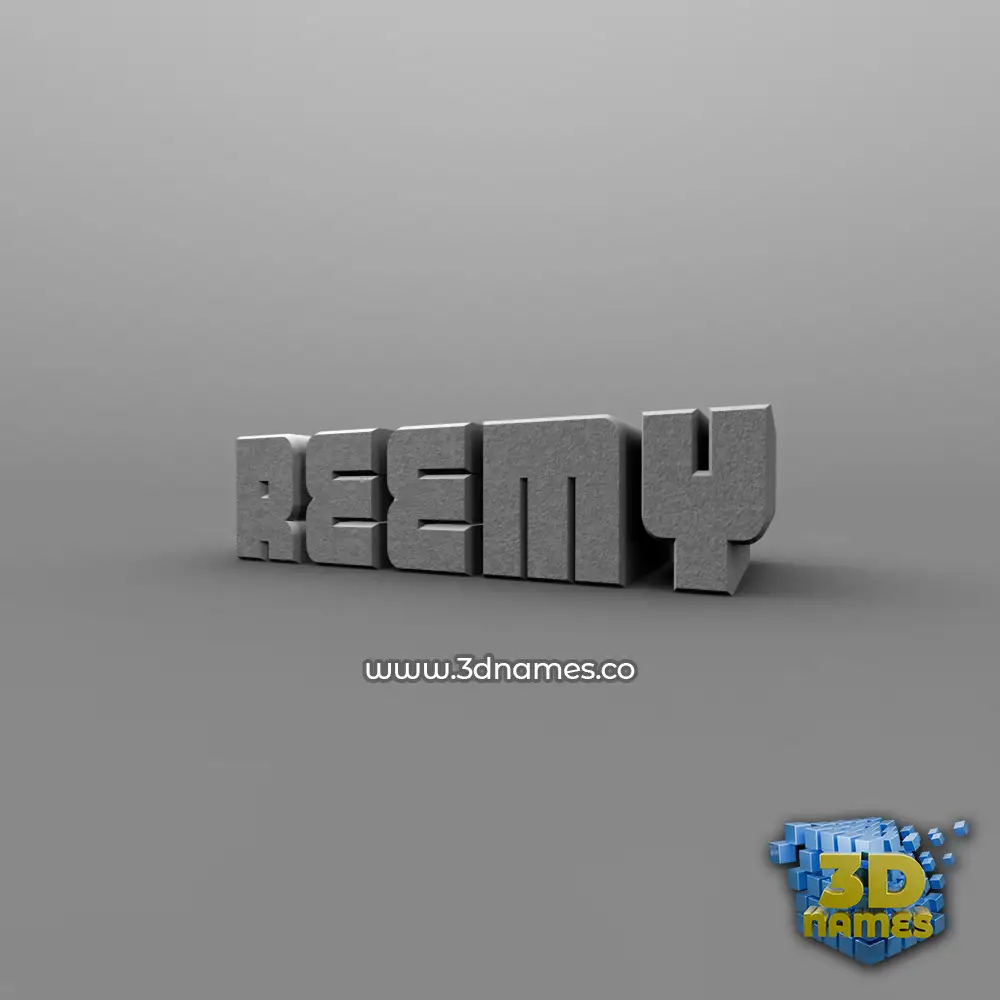 reemy in Solid Grey style - 3D name wallpaper