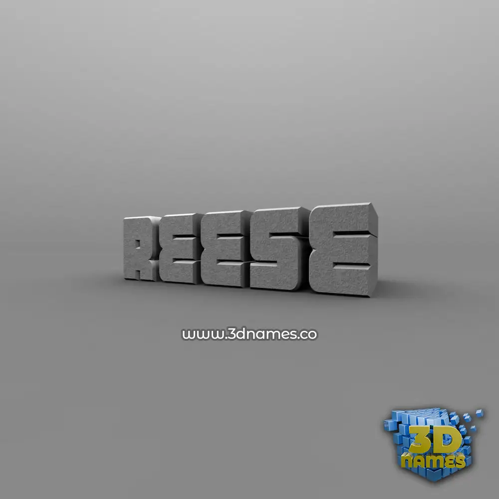 reese in Solid Grey style - 3D name wallpaper