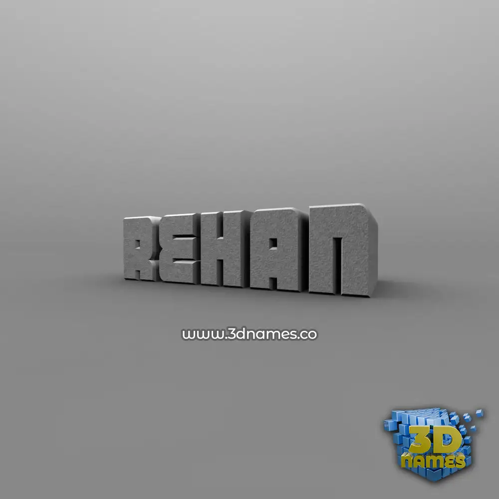 rehan in Solid Grey style - 3D name wallpaper