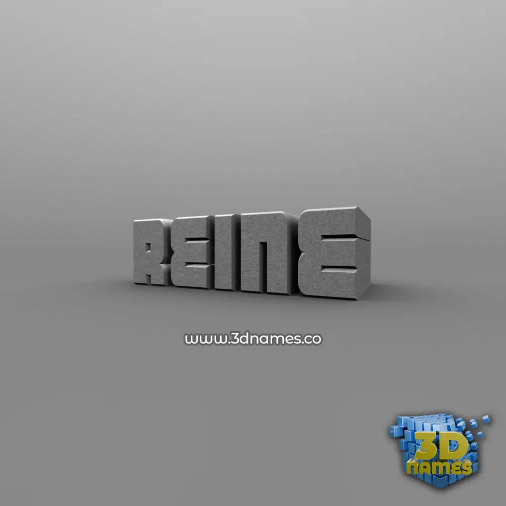 reine in Solid Grey style - 3D name wallpaper