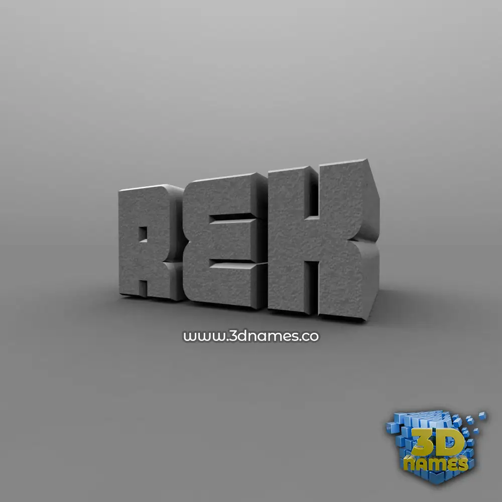 rek in Solid Grey style - 3D name wallpaper