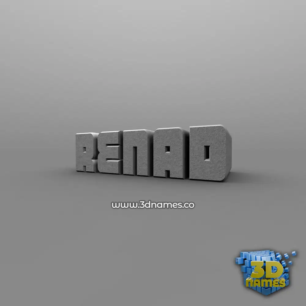 renad in Solid Grey style - 3D name wallpaper
