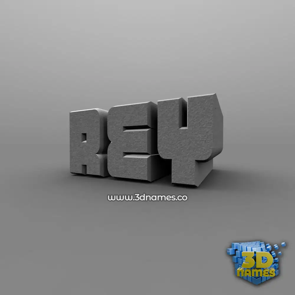 rey in Solid Grey style - 3D name wallpaper