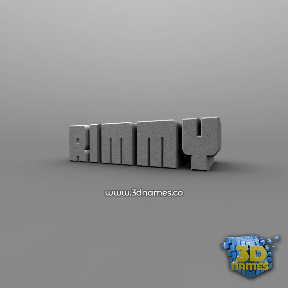rimmy in Solid Grey style - 3D name wallpaper