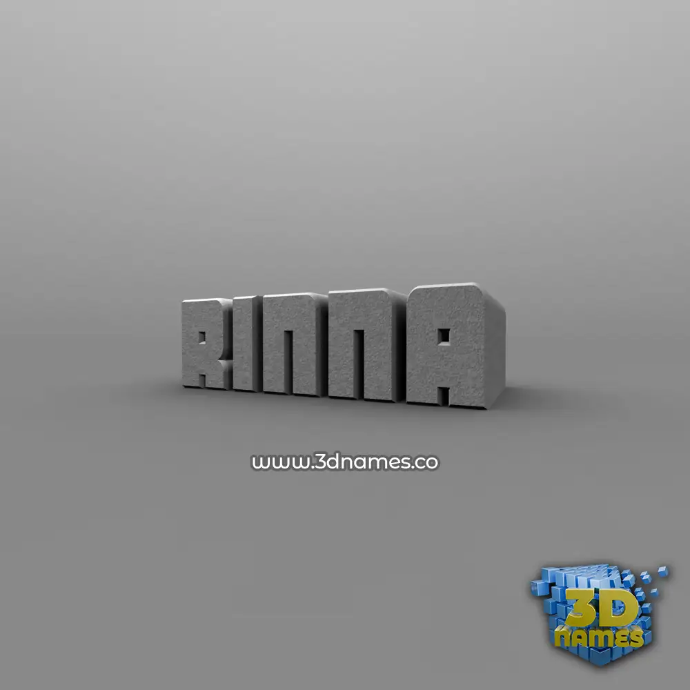 rinna in Solid Grey style - 3D name wallpaper