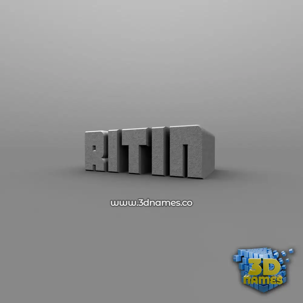 ritin in Solid Grey style - 3D name wallpaper
