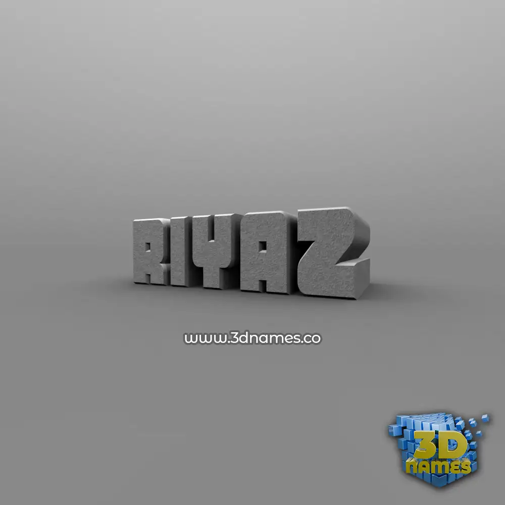 riyaz in Solid Grey style - 3D name wallpaper