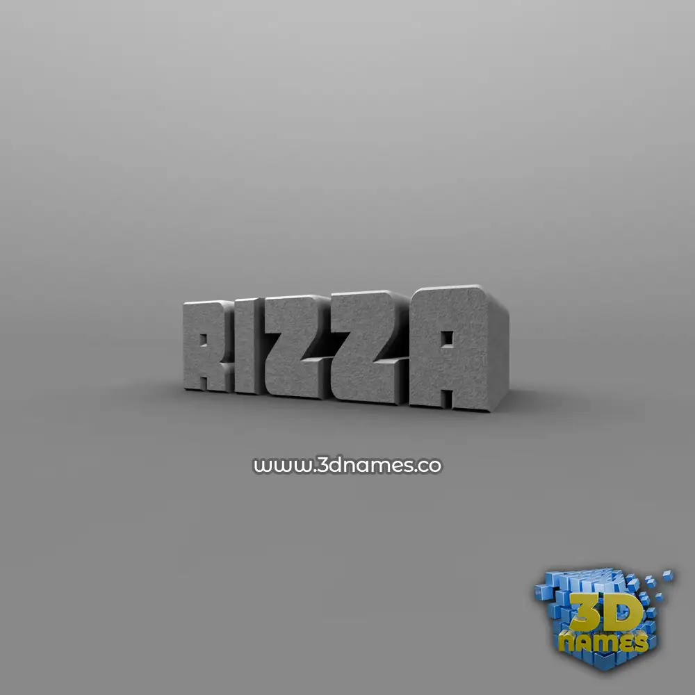 rizza in Solid Grey style - 3D name wallpaper
