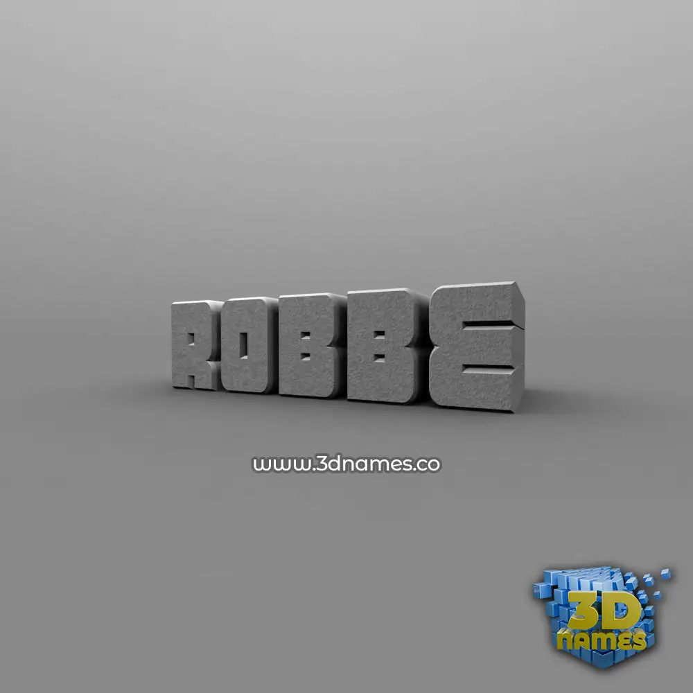 robbe in Solid Grey style - 3D name wallpaper