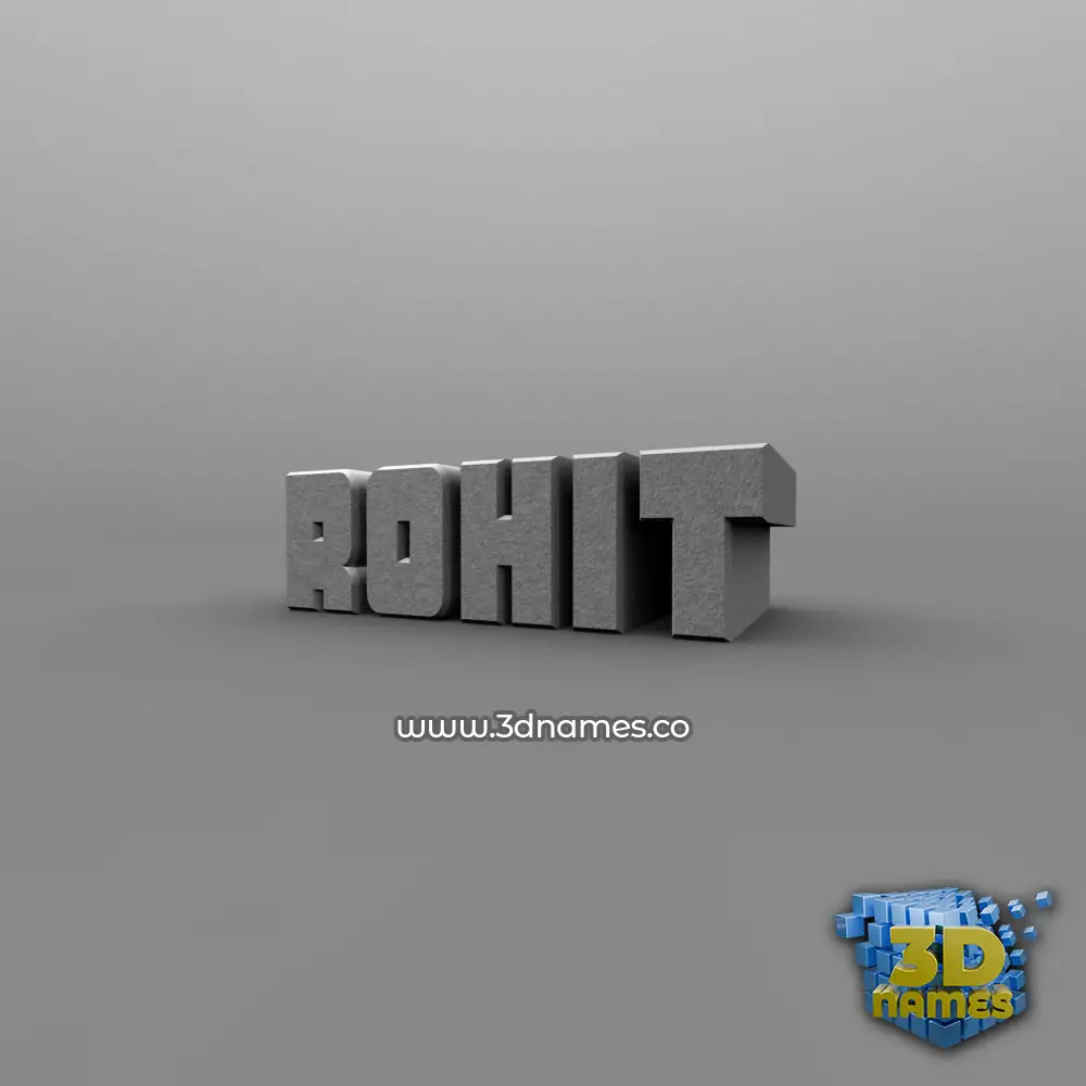 rohit in Solid Grey style - 3D name wallpaper