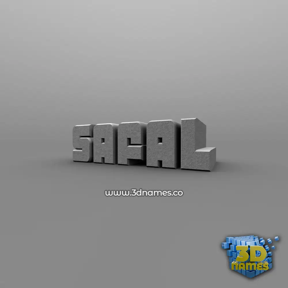 safal in Solid Grey style - 3D name wallpaper