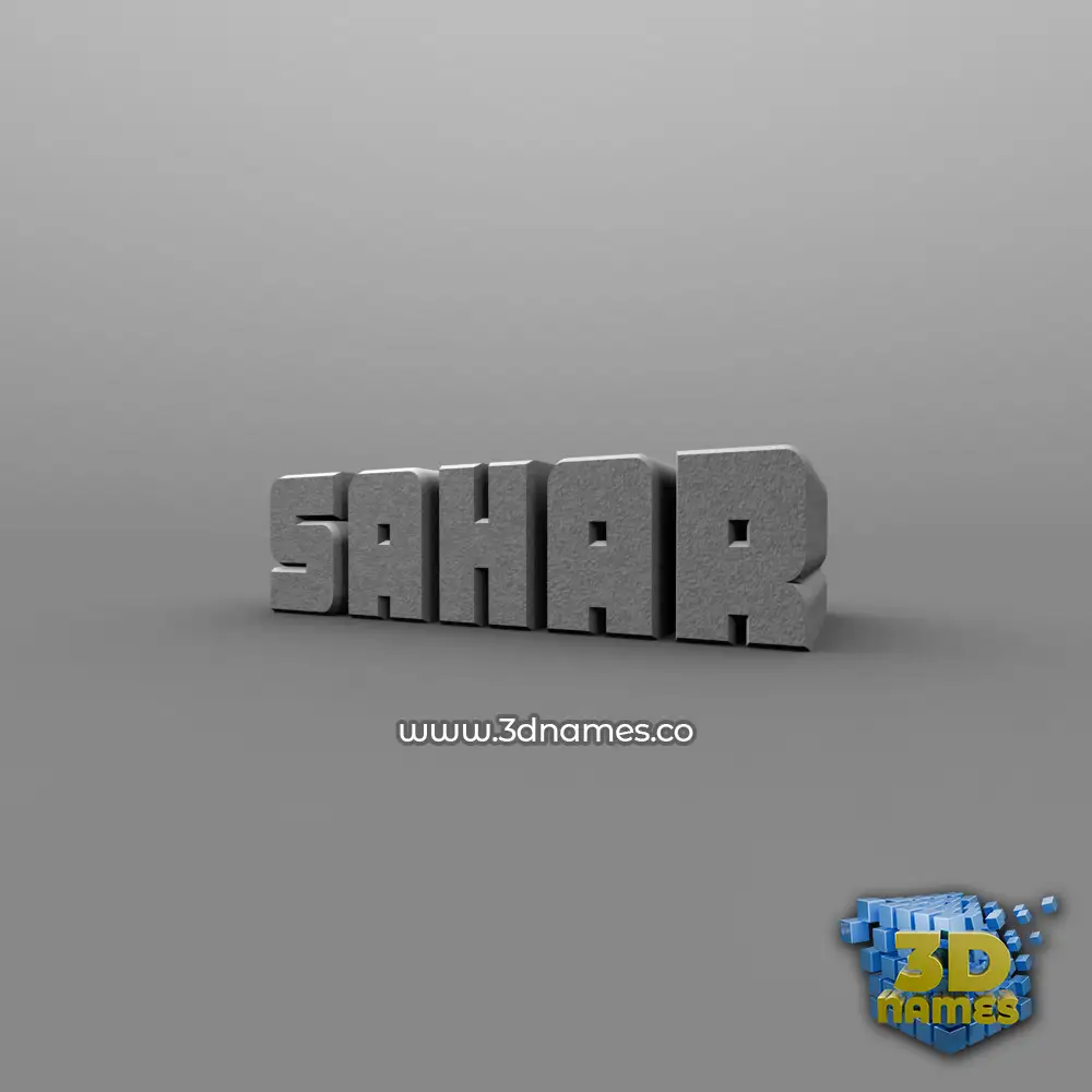 sahar in Solid Grey style - 3D name wallpaper