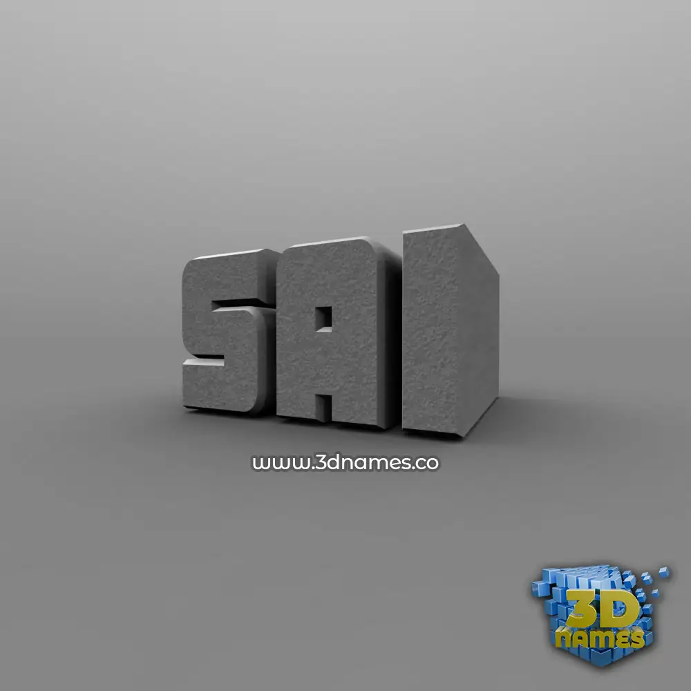 sai in Solid Grey style - 3D name wallpaper