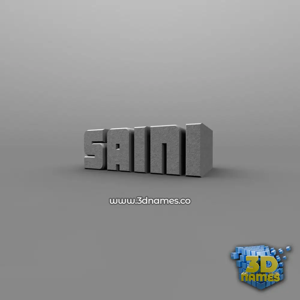 saini in Solid Grey style - 3D name wallpaper